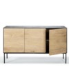 51481 Oak Blackbird sideboard 3 opening doors open scaled